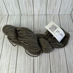 Audine Wools "Mellow" Grey Brown Alpaca Wool Blend Skein Bulky Weight 125 yards
